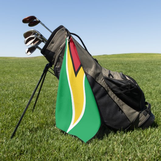 Guyana flag  golfhanddoek (Groen)