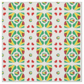 Guyana Flag & Guyana Heart mode Fabric Stof (Swatch)