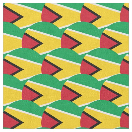 Guyana Flag & Guyana Trendy Fabric/mode Stof (Close Up)