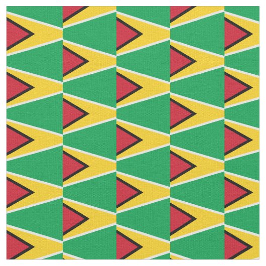 Guyana Flag & Guyana Trendy Fabric/mode Stof (Close Up)