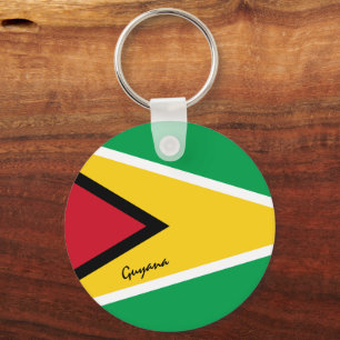 Guyana Flag & Guyana-vakantie, patriotten/sport Sleutelhanger