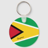 Guyana Flag & Guyana-vakantie, patriotten/sport Sleutelhanger (Achterkant)