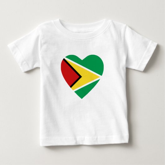 Guyana Flag Hart T-shirt (Voorkant)