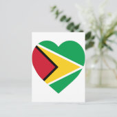 Guyana Flag Heart Briefkaart (Staand voorkant)