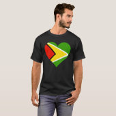 Guyana Flag Heart Guyana Love Guyana T-shirt (Voorkant volledig)