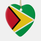 Guyana Flag Heart Keramisch Ornament (Rechts)