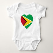 Guyana Flag Heart Romper (Voorkant)