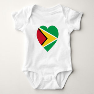 Guyana Flag Heart Romper