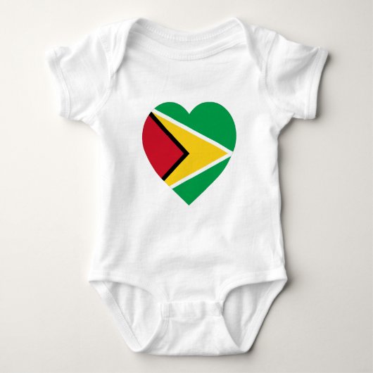 Guyana Flag Heart Romper (Voorkant)