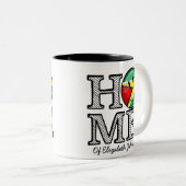 Guyana Flag Housewarmer Tweekleurige Koffiemok (Voorkant rechts)