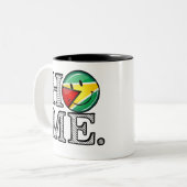 Guyana Flag Housewarmer Tweekleurige Koffiemok (Voorkant links)