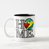 Guyana Flag Housewarmer Tweekleurige Koffiemok (Links)