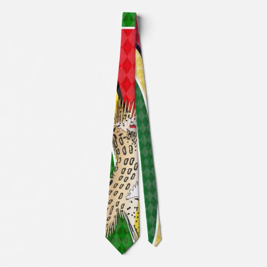 Guyana Flag Jaguar-Stropdas van RokCloneDesign Stropdas (Voorkant)