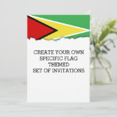 Guyana Flag Kaart (Staand voorkant)