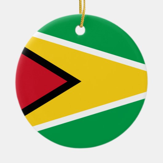 Guyana Flag Keramisch Ornament (Voorkant)