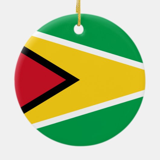 Guyana Flag Keramisch Ornament (Achterkant)