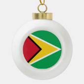 Guyana Flag Keramische Bal Ornament (Voorkant)