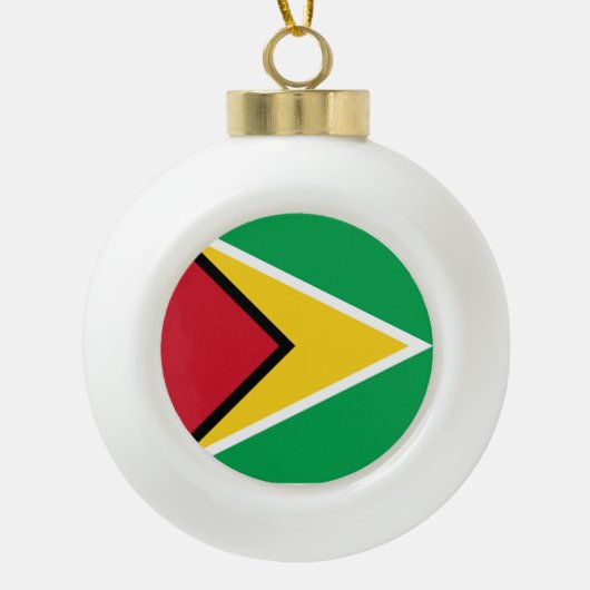 Guyana Flag Keramische Bal Ornament (Voorkant)