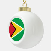 Guyana Flag Keramische Bal Ornament (Rechts)