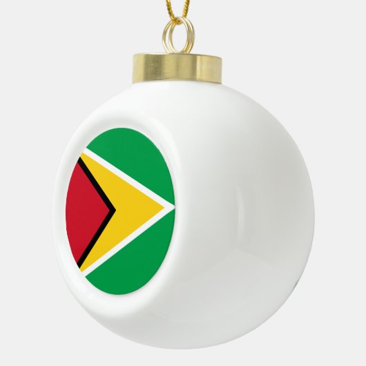 Guyana Flag Keramische Bal Ornament (Rechts)