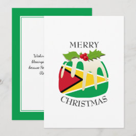 GUYANA FLAG | Kerstmis | Festief Feestdagenkaart