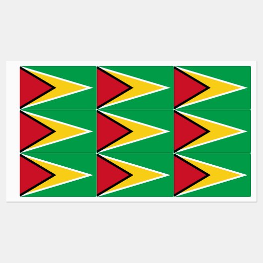 Guyana Flag Labels (Vel)