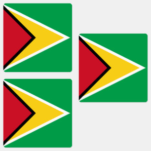 Guyana Flag Labels
