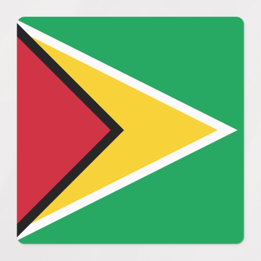Guyana Flag Labels (Design 1)