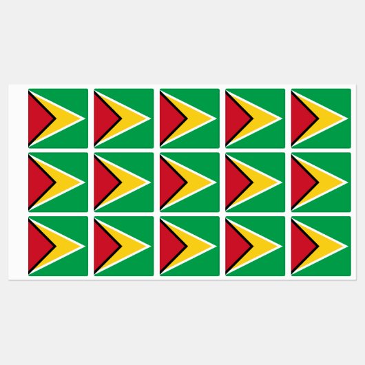 Guyana Flag Labels (Vel)
