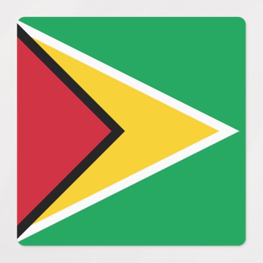 Guyana Flag Labels (Design 2)