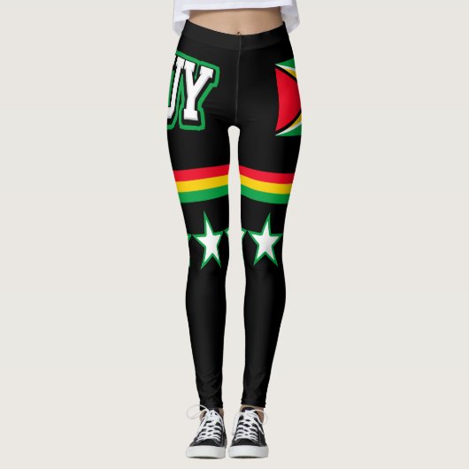 Guyana Flag Leggings (Voorkant)