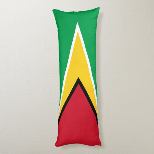 Guyana Flag Lichaamskussen (Achterkant (Verticaal))