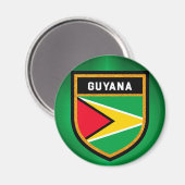 Guyana Flag Magneet (Voorkant / Achterkant)