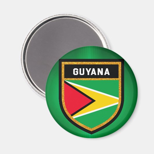 Guyana Flag Magneet (Voorkant / Achterkant)