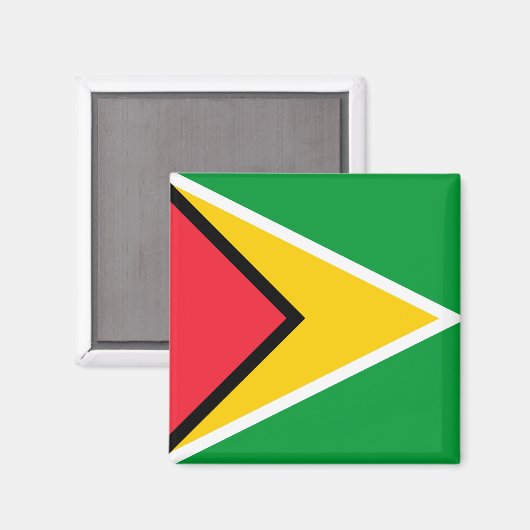 Guyana Flag Magneet (Voorkant / Achterkant)
