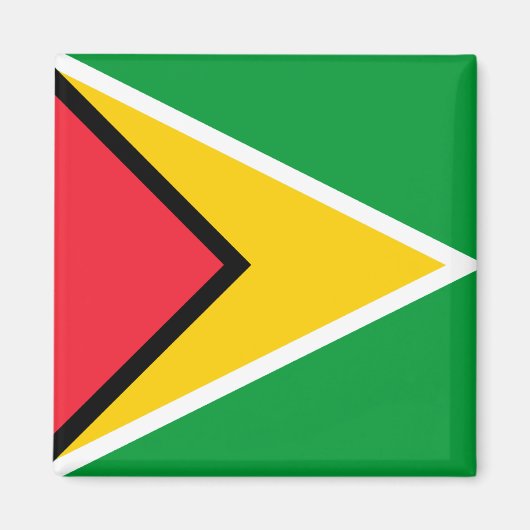 Guyana Flag Magneet (Voorkant)