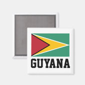 Guyana Flag Magneet (Voorkant / Achterkant)