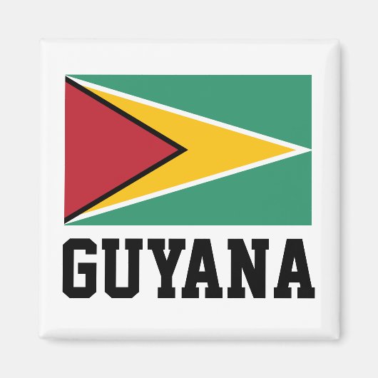 Guyana Flag Magneet (Voorkant)