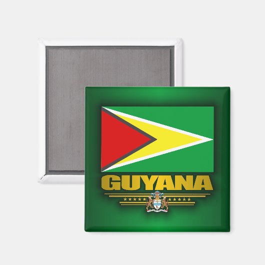 Guyana Flag Magneet (Voorkant / Achterkant)