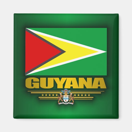 Guyana Flag Magneet (Voorkant)