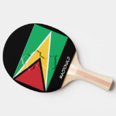 GUYANA FLAG & MAP Persoonlijk zwart Tafeltennisbatje (Zijkant)