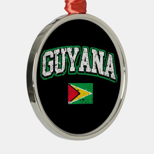 Guyana Flag Metalen Ornament (Rechts)