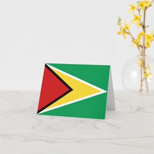 Guyana Flag Notecard Kaart (Gele Bloem)