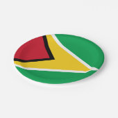 Guyana flag papieren bordje (Gekanteld)