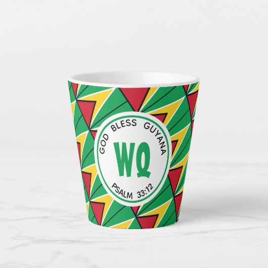 GUYANA FLAG Patriotic  Guyanese Latte Mok (Voorkant)