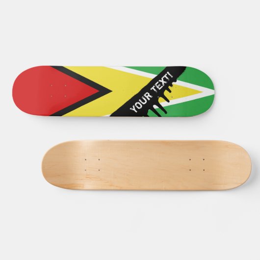 Guyana Flag Persoonlijk Skateboard (Horizontaal)