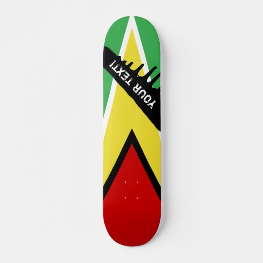 Guyana Flag Persoonlijk Skateboard (Voorkant)