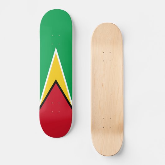 Guyana Flag Persoonlijk Skateboard (Voorkant)
