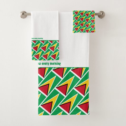 GUYANA FLAG Persoonlijke scriptWHITE Bad Handdoek (Insitu)
