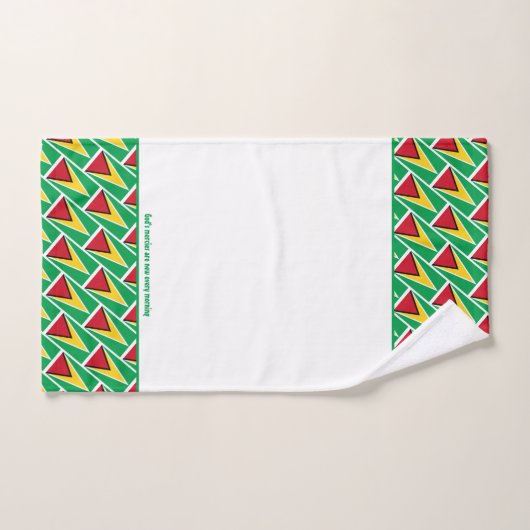 GUYANA FLAG Persoonlijke scriptWHITE Bad Handdoek (Handdoek)